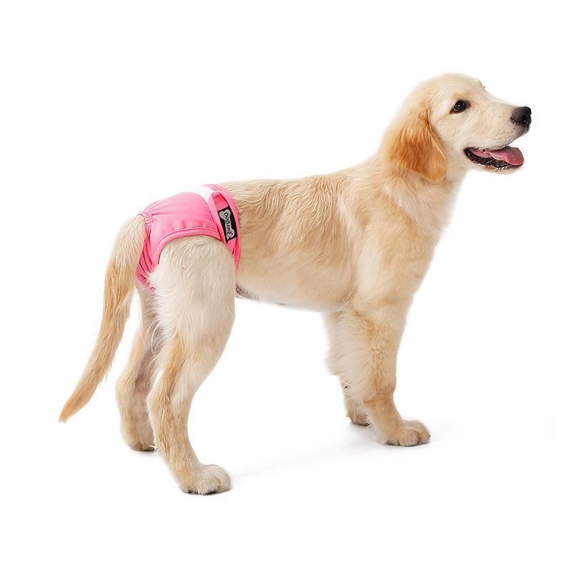 Female Dog Puppy Nappy Diapers Wrap Band Sanitary Pants Underpants XS-XL Black - XL