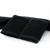 Black Cotton Towel 35x75cm Soft Thick Absorbent Bath Gym Travel Use - Extra Image