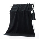 Black Cotton Towel 35x75cm Soft Thick Absorbent Bath Gym Travel Use - Extra Image