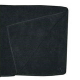 Black Cotton Towel 35x75cm Soft Thick Absorbent Bath Gym Travel Use - Front View