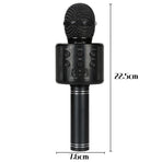 Karaoke Microphone Speaker Wireless Bluetooth Handheld Mic Usb Player Ktv Ws858 - Black