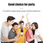 Karaoke Microphone Speaker Wireless Bluetooth Handheld Mic Usb Player Ktv Ws858 - Gold