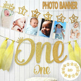 12 Month Photo Banner Milestone Photo Banner For First Birthday Party Diy Decor