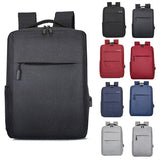 Waterproof Laptop Backpack Bag for Men Women School Travel Business Use - Grey 1 Zipper - Front View