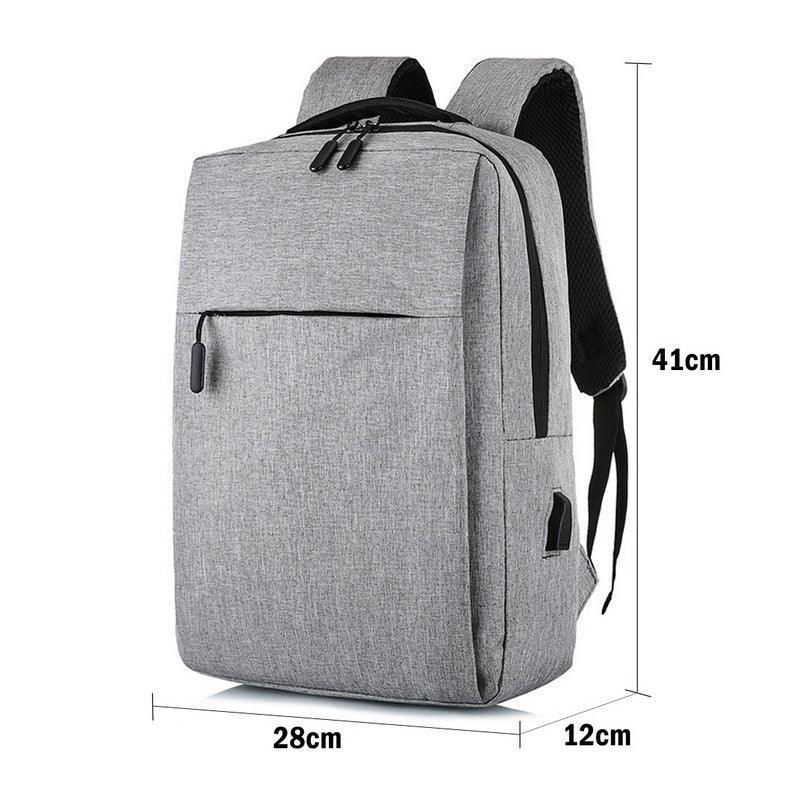 Waterproof Laptop Backpack Bag for Men Women School Travel Business Use - Grey 1 Zipper