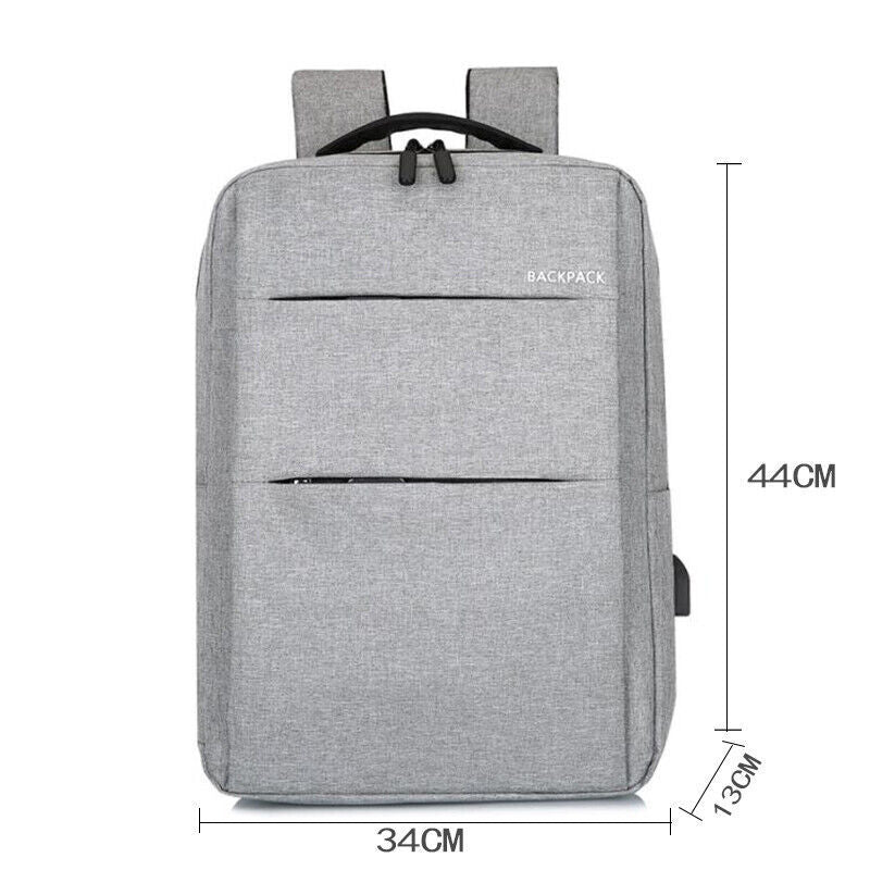 Waterproof Laptop Backpack Bag for Men Women School Travel Business Use - Grey 1 Zipper