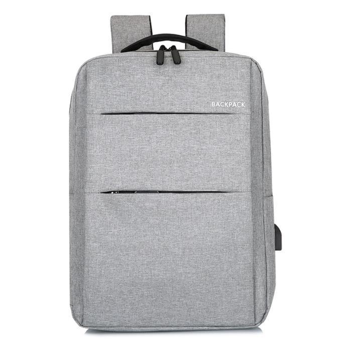 Waterproof Laptop Backpack Bag for Men Women School Travel Business Use - Grey 1 Zipper