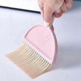 Mini Desktop Sweep Cleaning Brush Keyboard Brush Small Broom Dustpan Set - Green