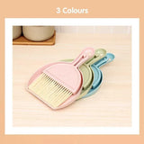 Mini Desktop Sweep Cleaning Brush Keyboard Brush Small Broom Dustpan Set - Green - Extra Image
