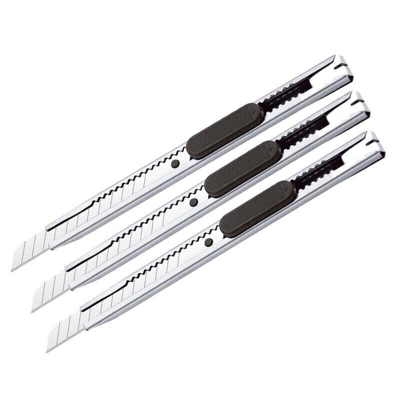 5PCS Snap-Off Daily Utility Knife Lock Back Box Cutters Retractable Knifes