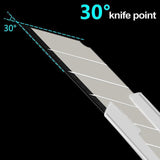 5PCS Snap-Off Daily Utility Knife Lock Back Box Cutters Retractable Knifes - Top-Down View