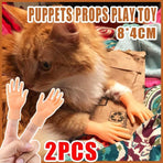 2PCS Mini Finger Hands Toy Gag Props for Pets Parties Cosplay Photography