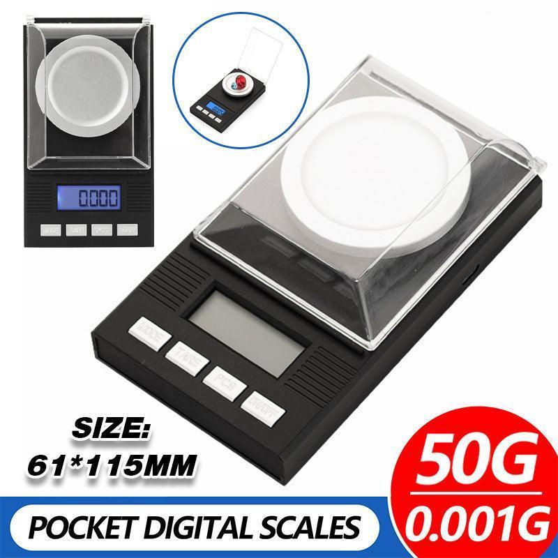 High Precision 50g 0.001g Digital Milligram Scale for Jewelry and Powder