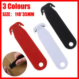 Mini Utility Knife Box Cutter Small Letter Opener for Envelope Package Food Bag - White - Front View
