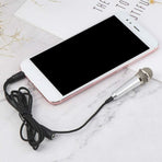 Mini Microphone Portable Vocal Instrument Mic for Mobile Phone Laptop Notebook - Rose Red
