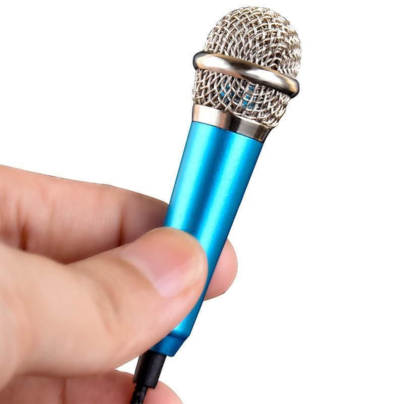 Mini Microphone Portable Vocal Instrument Mic for Mobile Phone Laptop Notebook - Silver