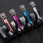 Mini Microphone Portable Vocal Instrument Mic for Mobile Phone Laptop Notebook - Silver
