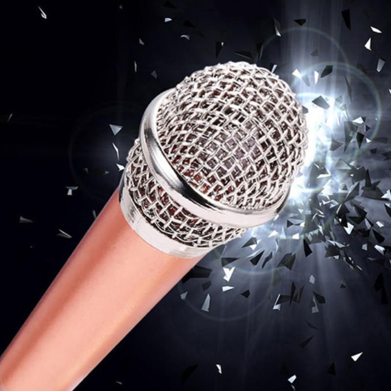Mini Microphone Portable Vocal Instrument Mic for Mobile Phone Laptop Notebook - Silver