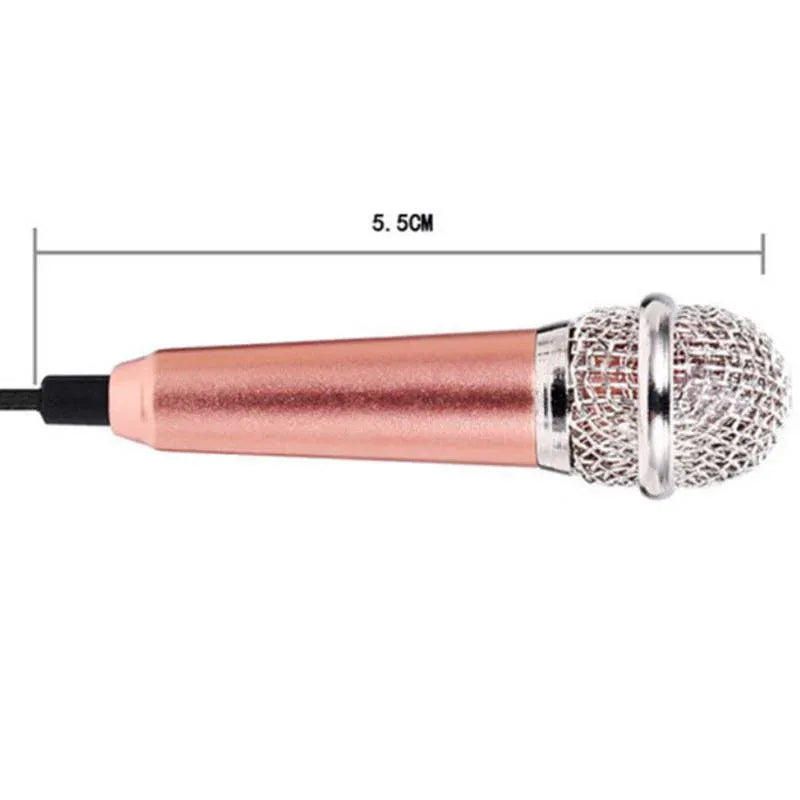 Mini Microphone Portable Vocal Instrument Mic for Mobile Phone Laptop Notebook - Silver