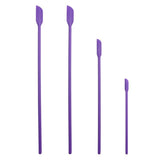 4X Silicone Mini Spatula Jar Scraper Scoop Tip Long Spatula Cosmetic Bottle B8A3 - Black