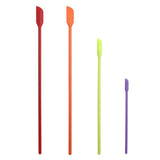 4X Silicone Mini Spatula Jar Scraper Scoop Tip Long Spatula Cosmetic Bottle B8A3 - Black