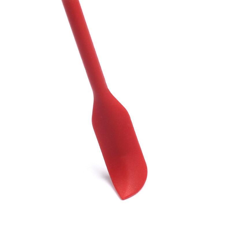 4X Silicone Mini Spatula Jar Scraper Scoop Tip Long Spatula Cosmetic Bottle B8A3 - Red