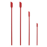 4X Silicone Mini Spatula Jar Scraper Scoop Tip Long Spatula Cosmetic Bottle B8A3 - Red