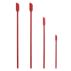 4X Silicone Mini Spatula Jar Scraper Scoop Tip Long Spatula Cosmetic Bottle B8A3 - Red