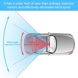 Wide View Rearview Mirror Anti Glare Indoor Car Mirror Anti Fog Curved Blue - Extra Image