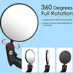 Adjustable Bicycle Rearview Mirror Convex Lens for MTB and Road Bikes