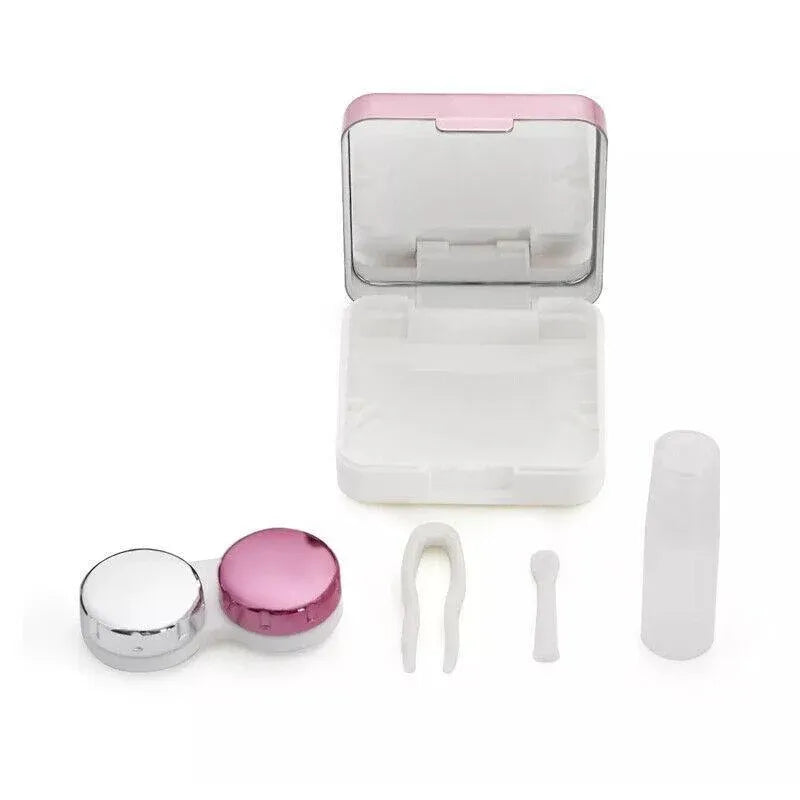 Contact Lens Tweezers Stick Inserted Remover Tool Kit Tip Storage Case Box Sets - Black