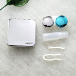 Contact Lens Tweezers Stick Inserted Remover Tool Kit Tip Storage Case Box Sets - Silver