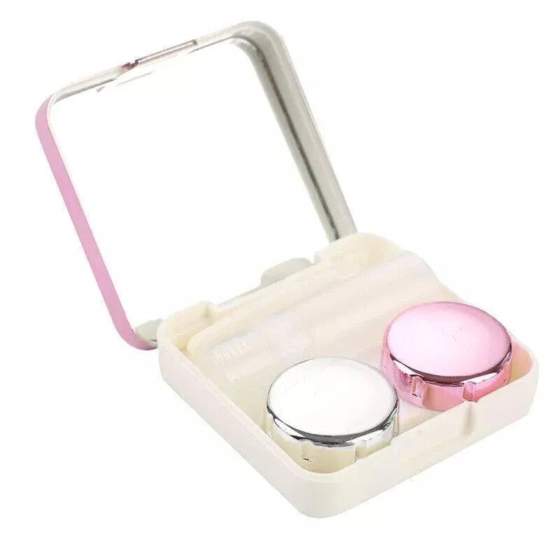 Contact Lens Tweezers Stick Inserted Remover Tool Kit Tip Storage Case Box Sets - Silver