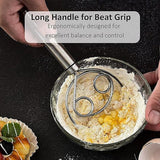 Stainless Steel Double Eye Coil Flour Mixer Household Baking Tool Egg Beate