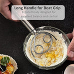 Stainless Steel Double Eye Coil Flour Mixer Household Baking Tool Egg Beate