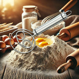 Stainless Steel Double Eye Coil Flour Mixer Household Baking Tool Egg Beate