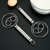 Stainless Steel Double Eye Coil Flour Mixer Household Baking Tool Egg Beate - Extra Image