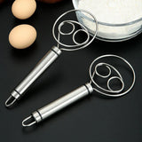 Stainless Steel Double Eye Coil Flour Mixer Household Baking Tool Egg Beate - Extra Image