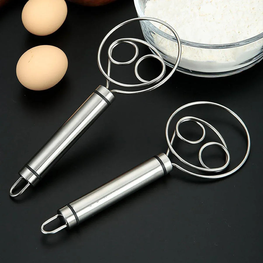 Stainless Steel Double Eye Coil Flour Mixer Household Baking Tool Egg Beate