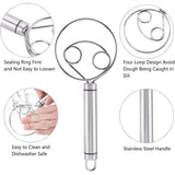 Stainless Steel Double Eye Coil Flour Mixer Household Baking Tool Egg Beate - Top-Down View