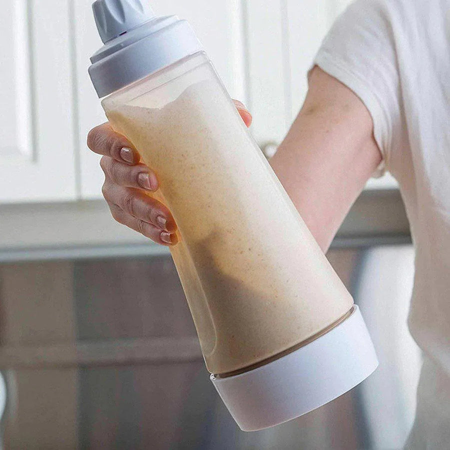 1000ml Hand Crank Batter Dispenser Mixing Jug with Scale for Muffins Pancakes