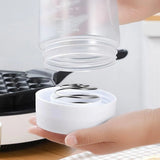 1000ml Hand Crank Batter Dispenser Mixing Jug with Scale for Muffins Pancakes - Rear View