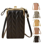 Women Mobile Phone Bag Pu Leather Purse Wallet Shoulder Pouch Small Crossbody Au - Pink