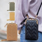 Women Mobile Phone Bag Pu Leather Purse Wallet Shoulder Pouch Small Crossbody Au - Pink