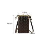 Women Mobile Phone Bag Pu Leather Purse Wallet Shoulder Pouch Small Crossbody Au - Pink