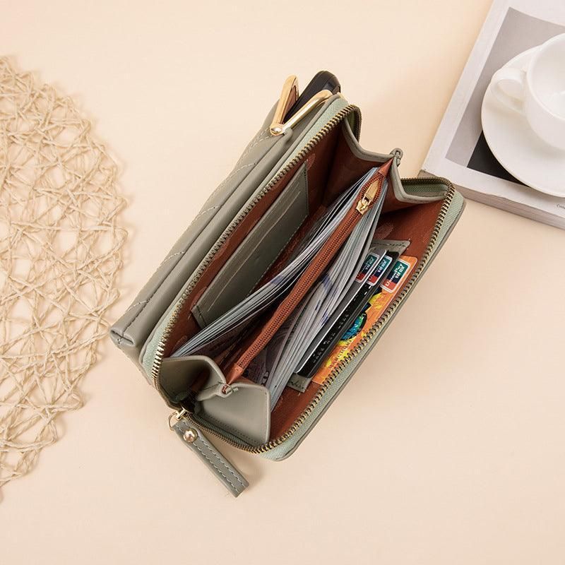 Women Mobile Phone Bag Pu Leather Purse Wallet Shoulder Pouch Small Crossbody Au - Pink