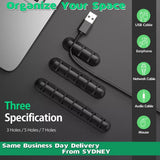 Value Pack Usb Charge Cable Holder Desk Cable Clips Organizer Cord Management - 5 Clips - Front View