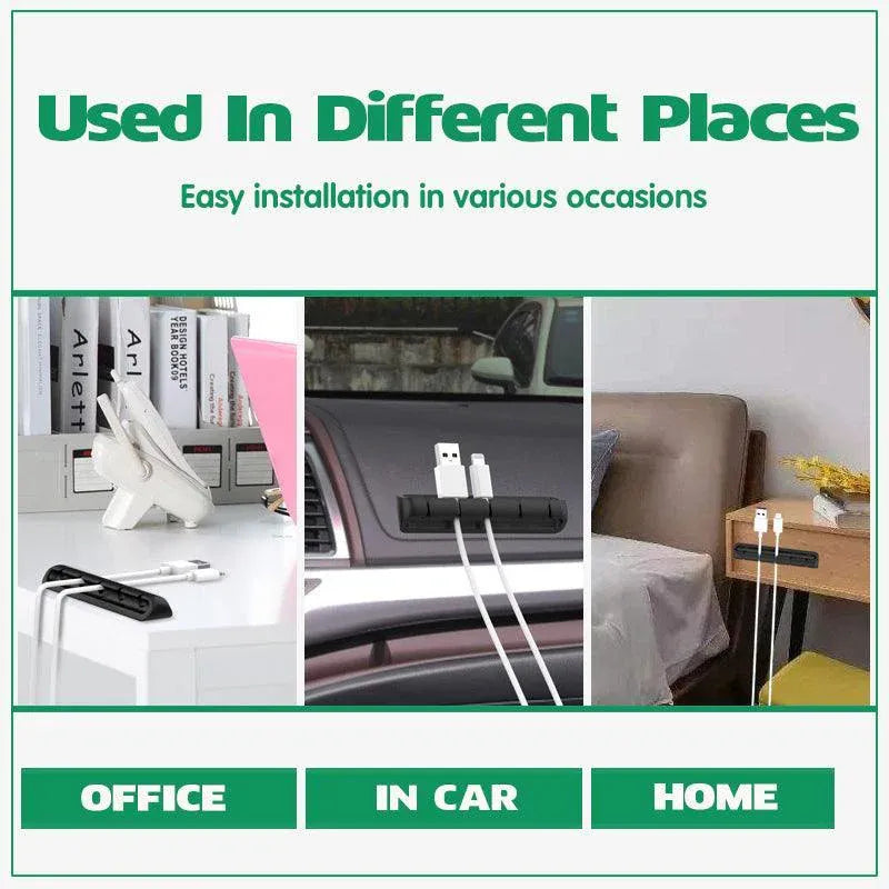 Value Pack Usb Charge Cable Holder Desk Cable Clips Organizer Cord Management - 5 Clips