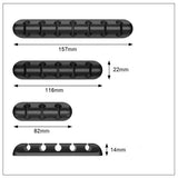 Value Pack Usb Charge Cable Holder Desk Cable Clips Organizer Cord Management - 5 Clips - Rear View