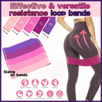 Exercise Resistance Bands Loop Power Strength Training Fitness Yoga Pilates Gym - Set of 5 PCS